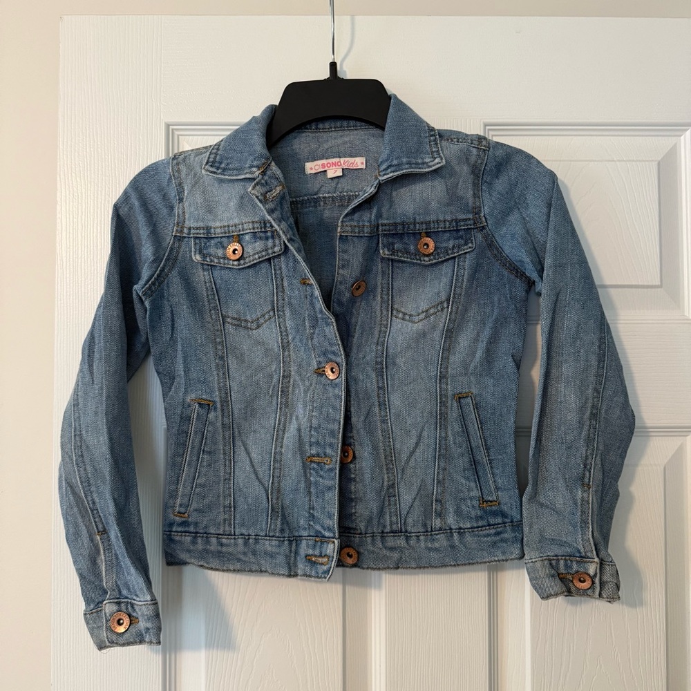CI Sono Kids Girls Denim Jean Jacket Size 7